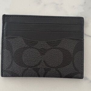 Coach Signature Black Card Holder